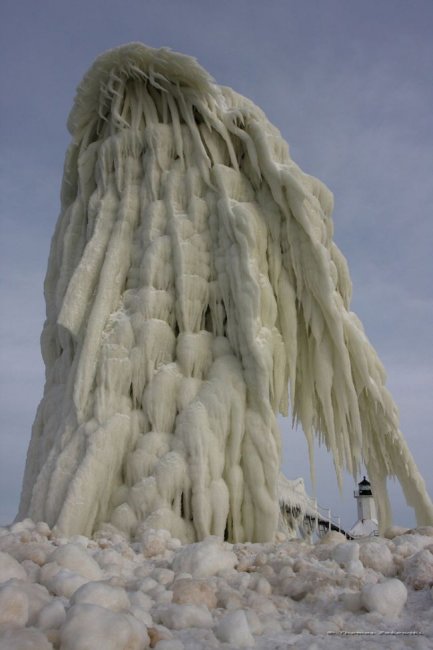 Замороженное озеро Мичиган (8 фото)