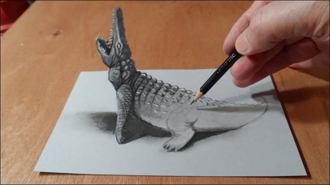 3D-рисунки на бумаге (29 фото)
