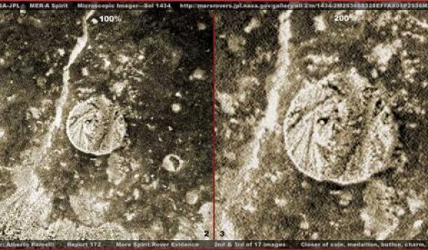 Есть ли жизнь на Марсе: на красной планете найдена монета (2 фото)