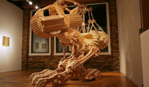 Деревянные скульптуры Майкла Ри (7 фото)