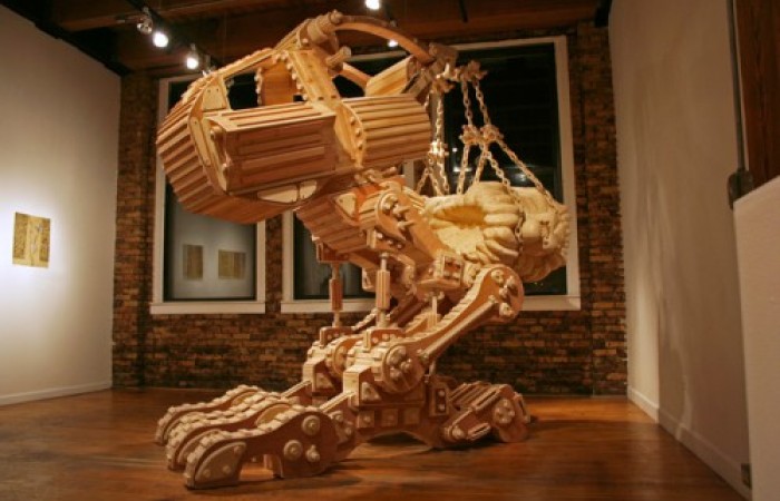 Деревянные скульптуры Майкла Ри (7 фото)