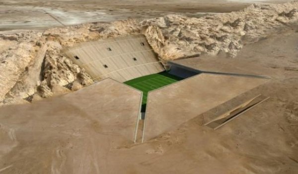 Стадион на песке (7 фото)