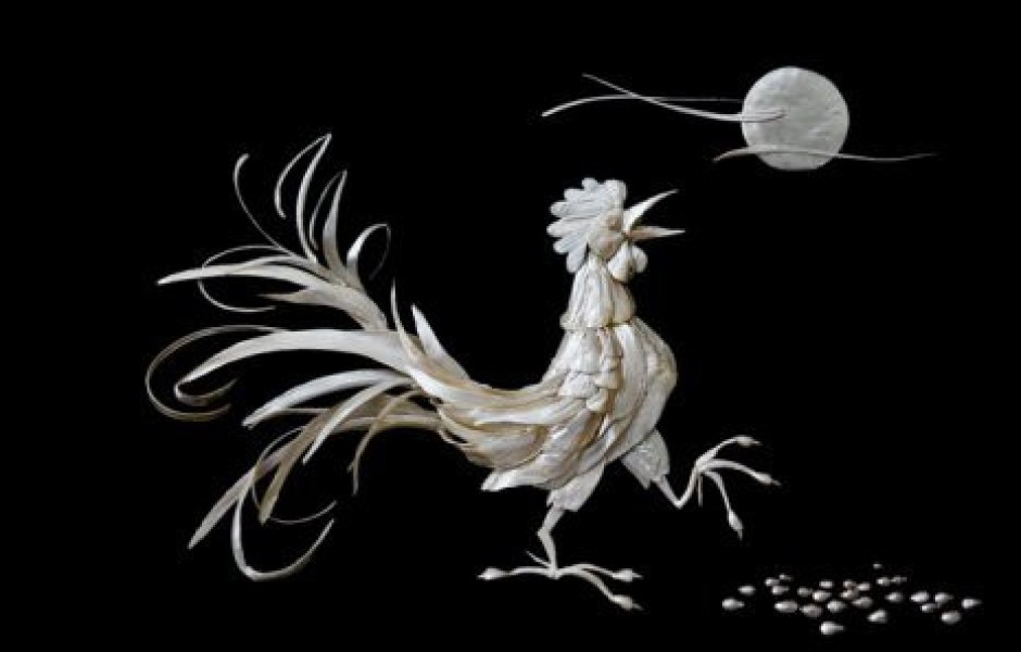 Fish Art - картины из рыбьих костей Елены Журавской (9 фото)