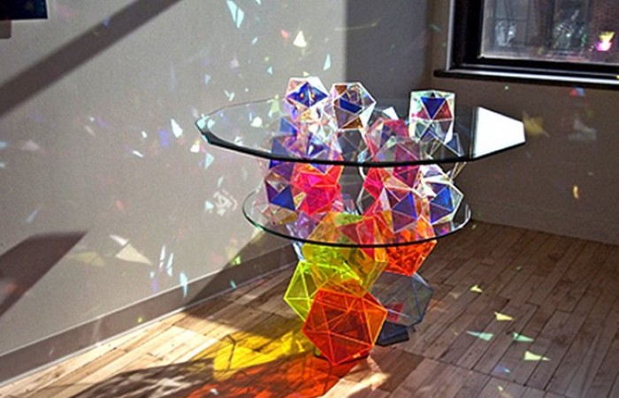 Cверкающий стол Sparkle Geometric Table (6 фото)