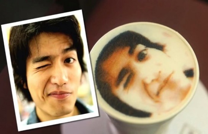 Фотографии на кофе от тайваньской компании (4 фото + видео)
