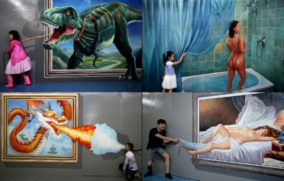 Выставка объемных картин в Циндао (7 фото)