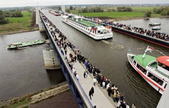 Магдебургский водный мост (3 фото)