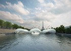 Мост-батут через Сену (4 фото)