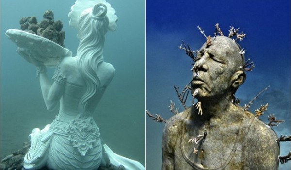 Уникальные скульптуры в морях и океанах (10 фото)