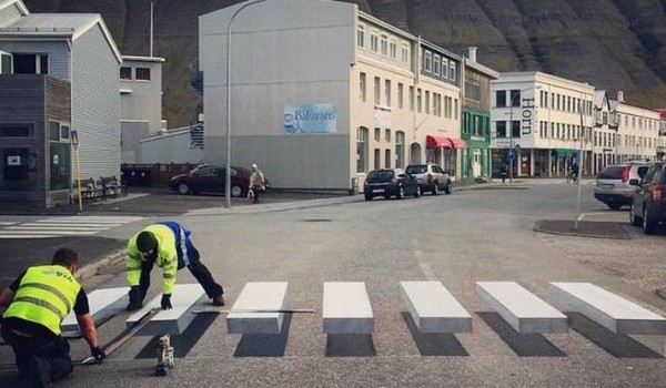 3D пешеходный переход в Исландии (6 фото)
