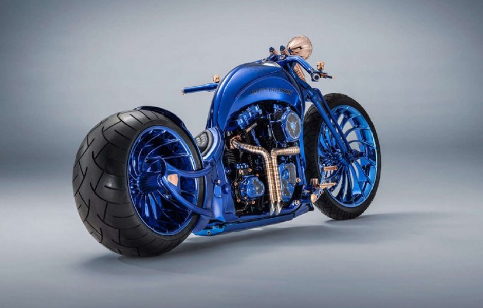 Самый дорогой мотоцикл в мире Harley-Davidson Blue Edition