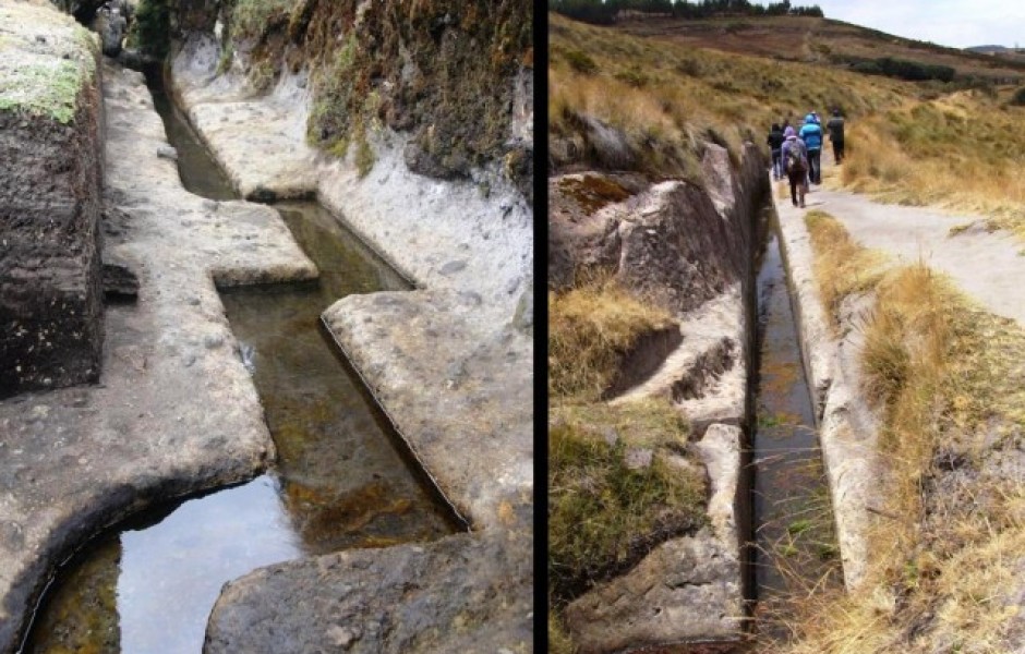 Высокогорный водный канал инков в Перу