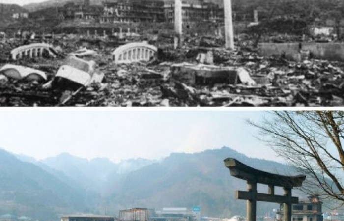 Арка в Японии, которая чудесным образом пережила взрыв в 1945 году и землетрясение в 2011 году (фото дня)