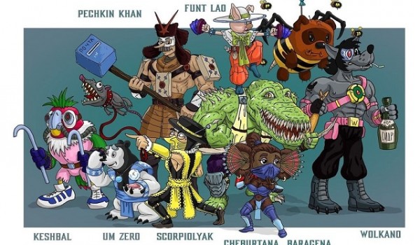 Российский художник соединил советских персонажей с героями Mortal Kombat (10 фото)