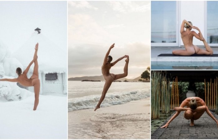 Новые фото со страницы Nude Yoga Girl в Instagram (21 фото)