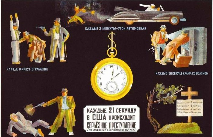 Советские антиамериканские плакаты 1950-х -80-х годов (24 фото)