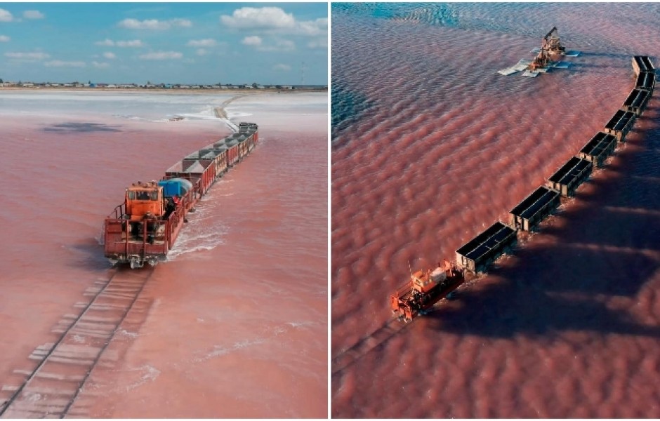 Поезд, мчащийся по розовой воде: «марсианская» изюминка Алтайского края