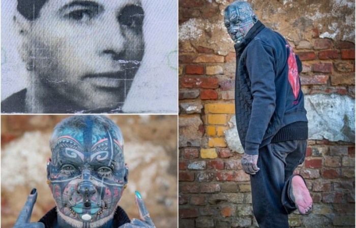 Самый татуированный человек в Германии: немецкий пенсионер покрыл 98% тела тату