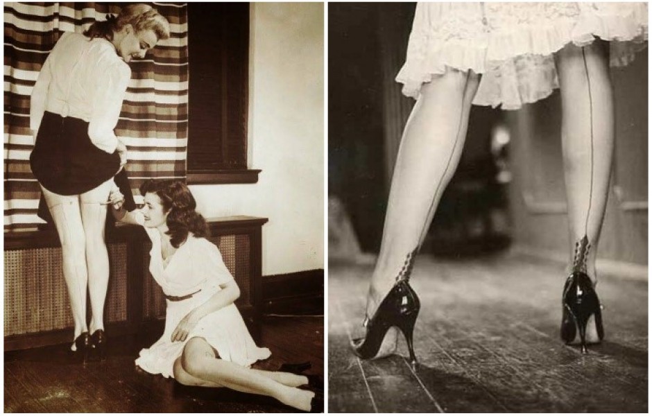 Зачем женщины в середине ХХ века рисовали стрелки на голых ногах
