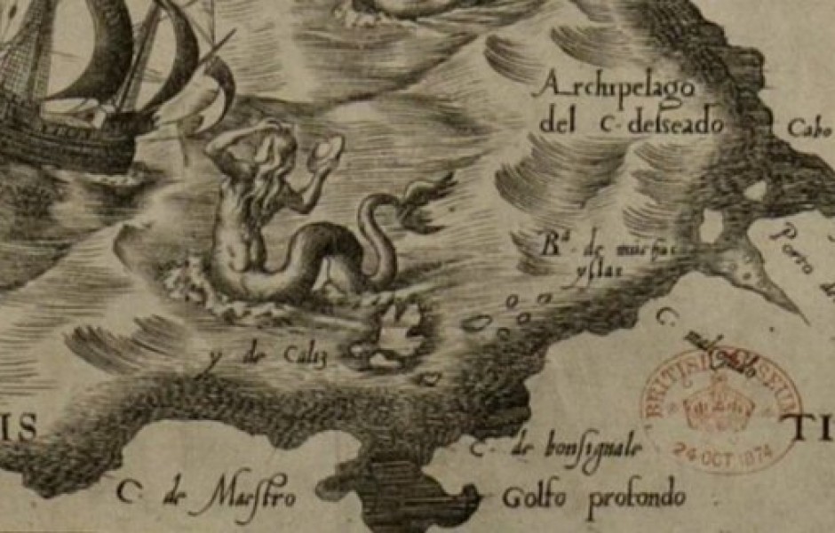 НЛО и русалка — почему на карте 16 века изображен инопланетный корабль
