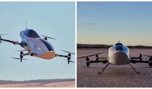 В Австралии испытали летающий гоночный электромобиль (3 фото + 1 видео)