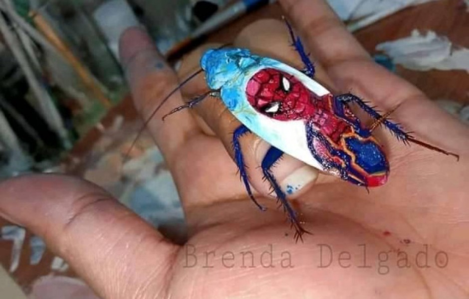 Художник превращает мёртвых тараканов в миниатюрные произведения искусства (9 фото)