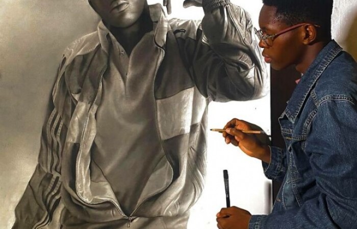 Реалистичные угольные портреты нигерийского художника (18 фото)