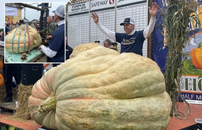 Американец вырастил тыкву, которая весит 1 161 кг