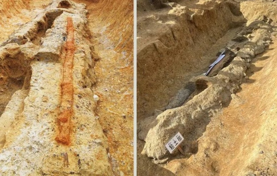 В кургане в Японии археологи нашли гигантский меч длиной в несколько метров