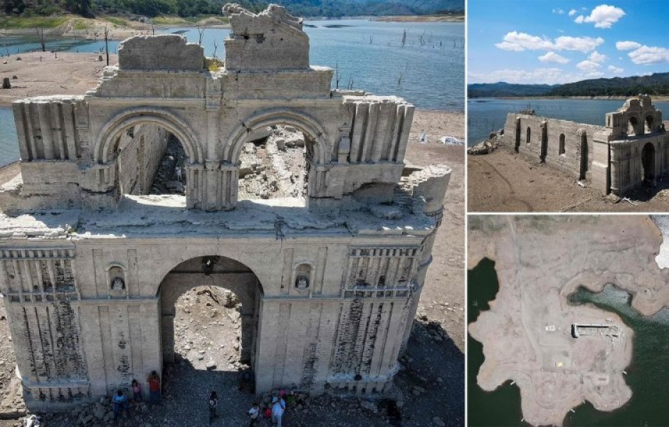 Историческая церковь, затопленная в Мексике, оказалась на поверхности из-за засухи