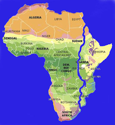 Африка раскалывается на 2 части