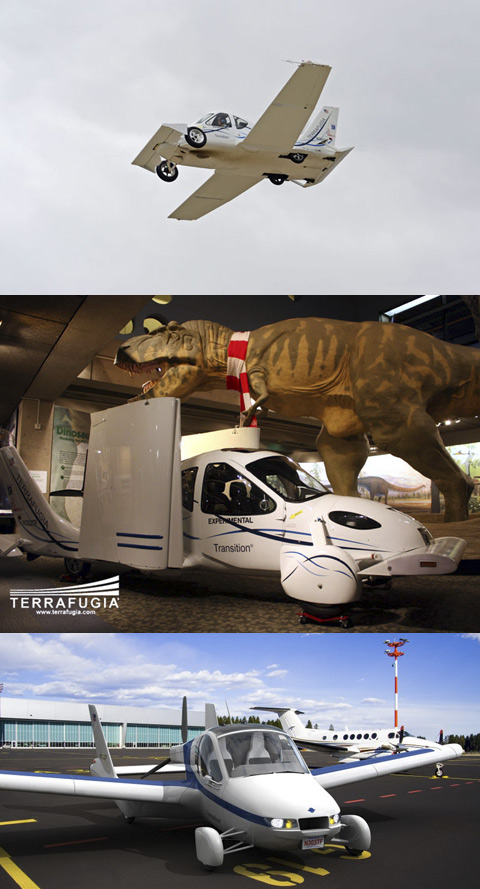 Terrafugia - революционная разработка в области Летающих автомобилей (5 фото и видео)