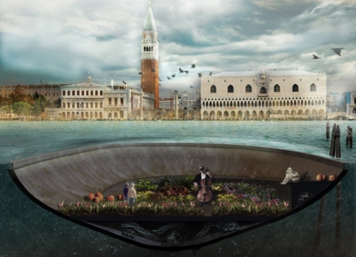 Плавающие острова для жителей Венеции  (3 фото)