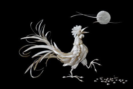Fish Art - картины из рыбьих костей Елены Журавской (9 фото)
