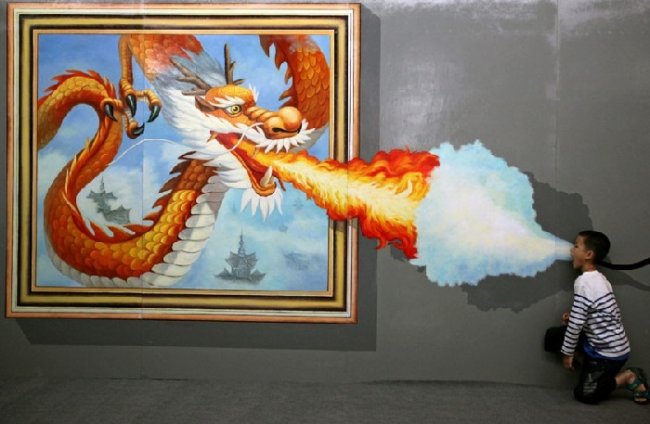 Выставка объемных картин в Циндао (7 фото)