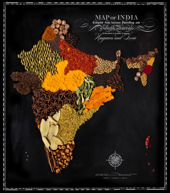 Карта мира из еды (10 фото)