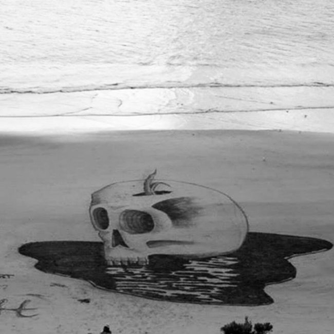 Объёмные картины на песке от Джейми Наркинса (9 фото)