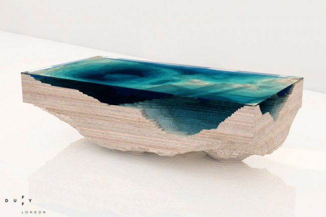 Журнальный столик в виде океана (7  фото)