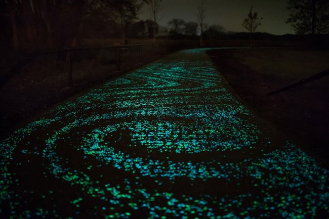 Светящаяся велосипедная дорожка (8 фото)