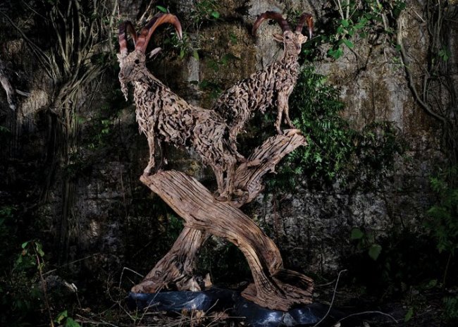 Скульптуры из дерева от Джеймса Доран-Уэбба (9 фото)