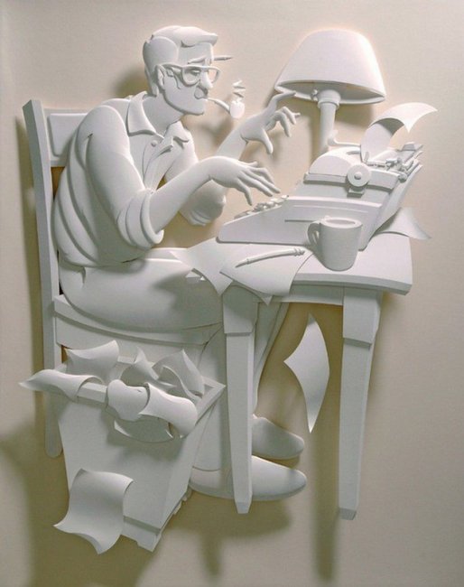 Поразительные скульптуры из бумаги от Джефа Нишинаки  (6 фото)