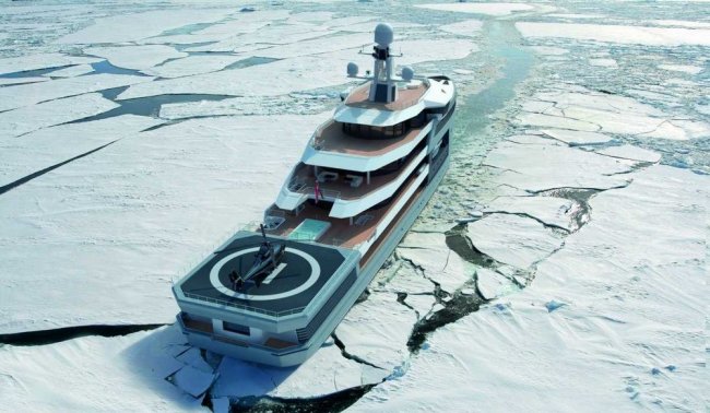 100-метровая яхта-ледокол (9 фото)