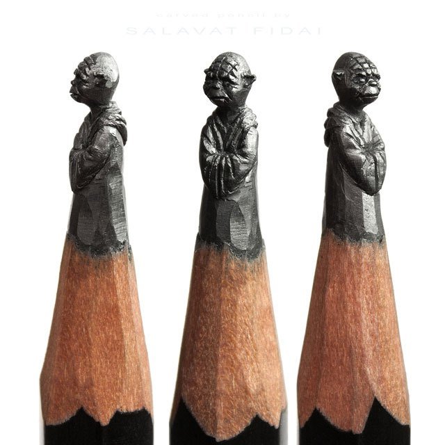 Миниатюрные скульптуры из карандашей (21 фото + 4 видео)