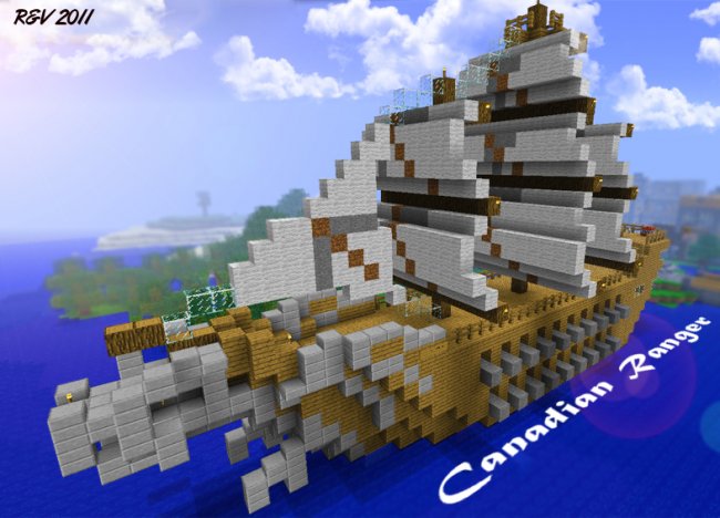 Big ship in Minecraft