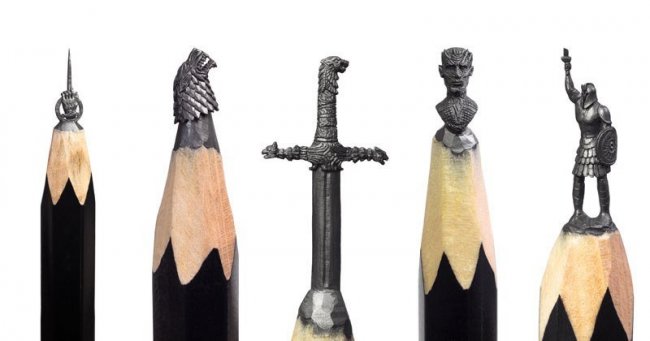 Скульптуры из карандашей по мотивам "Игры престолов"