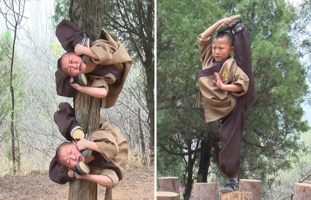 Тренировки подрастающих монахов Шаолинь