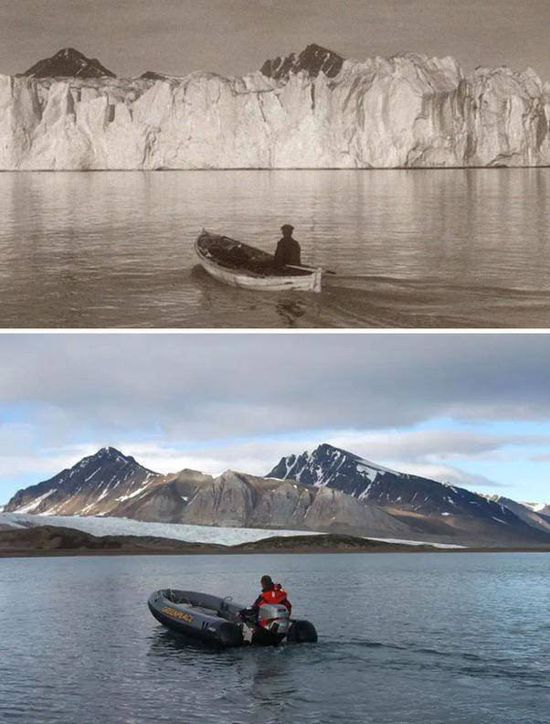Снимки "тогда и сейчас", демонстрирующие изменение климата на Земле (18 фото)