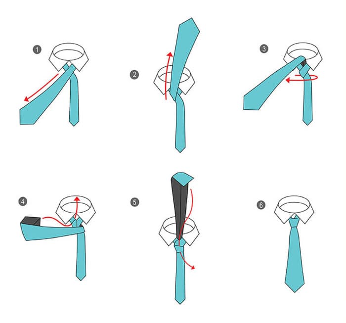 Как завязать узел галстука пошагово