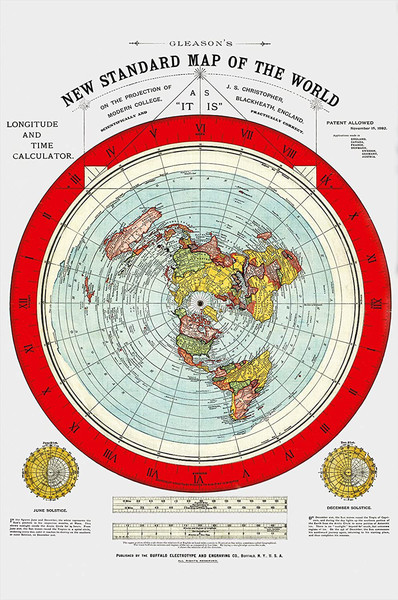 10 самых известных карт плоской Земли