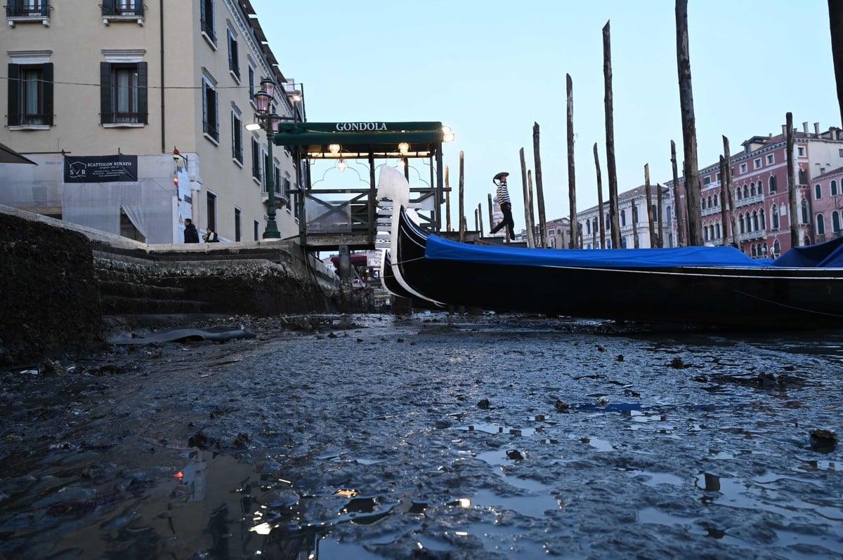 Пересохшие каналы в венеции